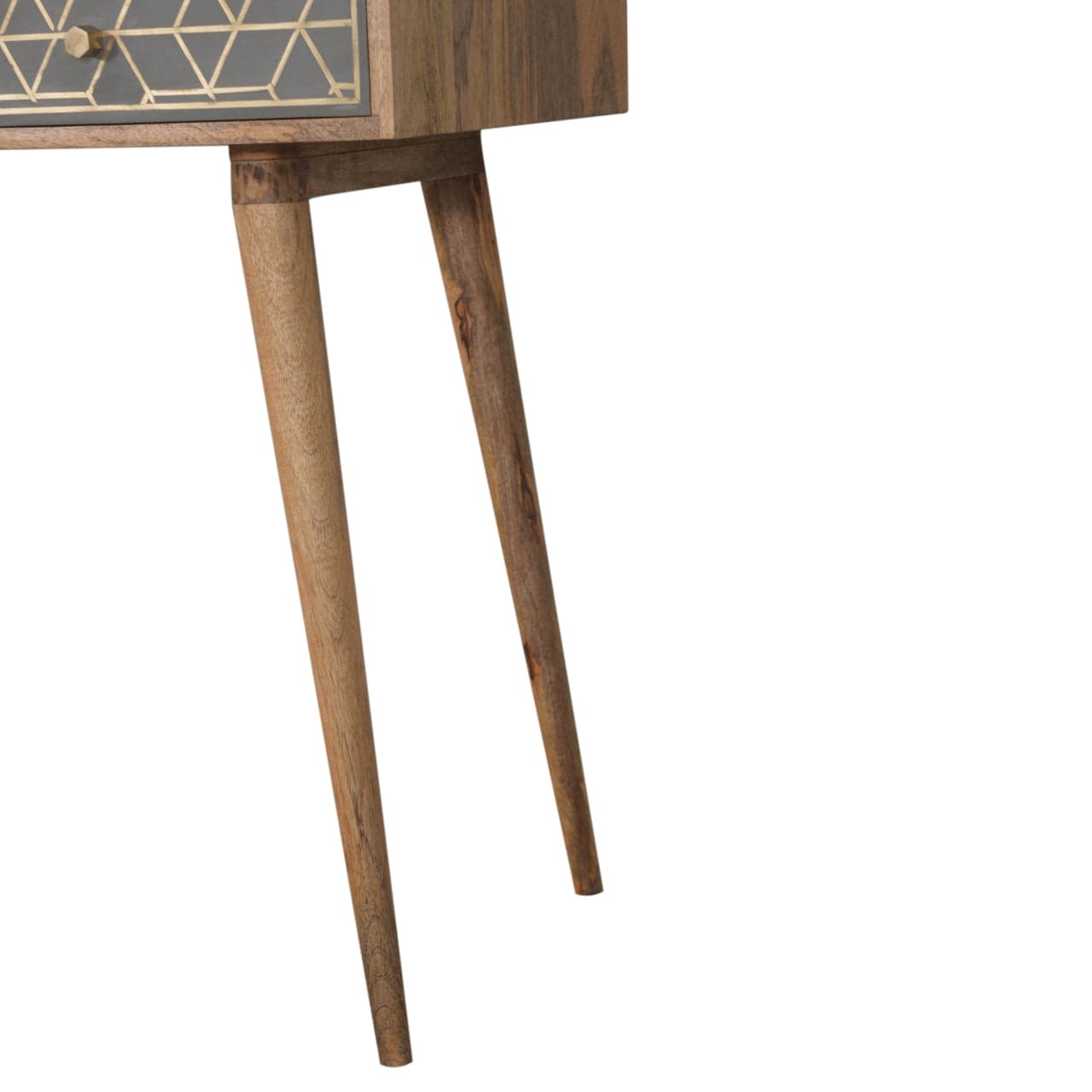 Handcrafted Dice Writing Desk - Solid Mango Wood Writing Table for Home Office - product view 7 showing handcrafted solid...