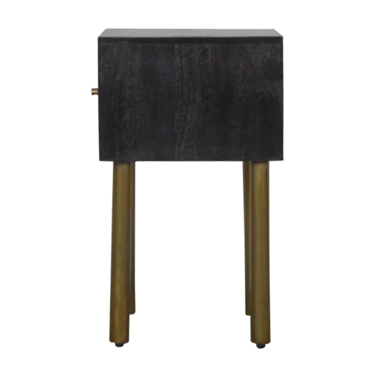 Handcrafted Doha Nightstand - Solid Mango Wood Bedside Table for Bedroom - product view 8 showing handcrafted solid mango...