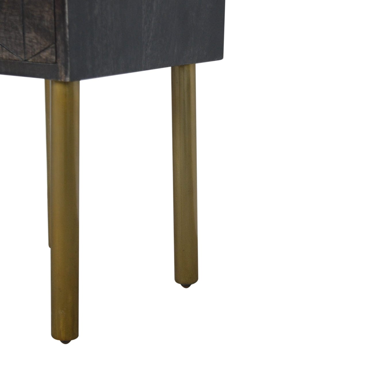Handcrafted Doha Nightstand - Solid Mango Wood Bedside Table for Bedroom - product view 7 showing handcrafted solid mango...