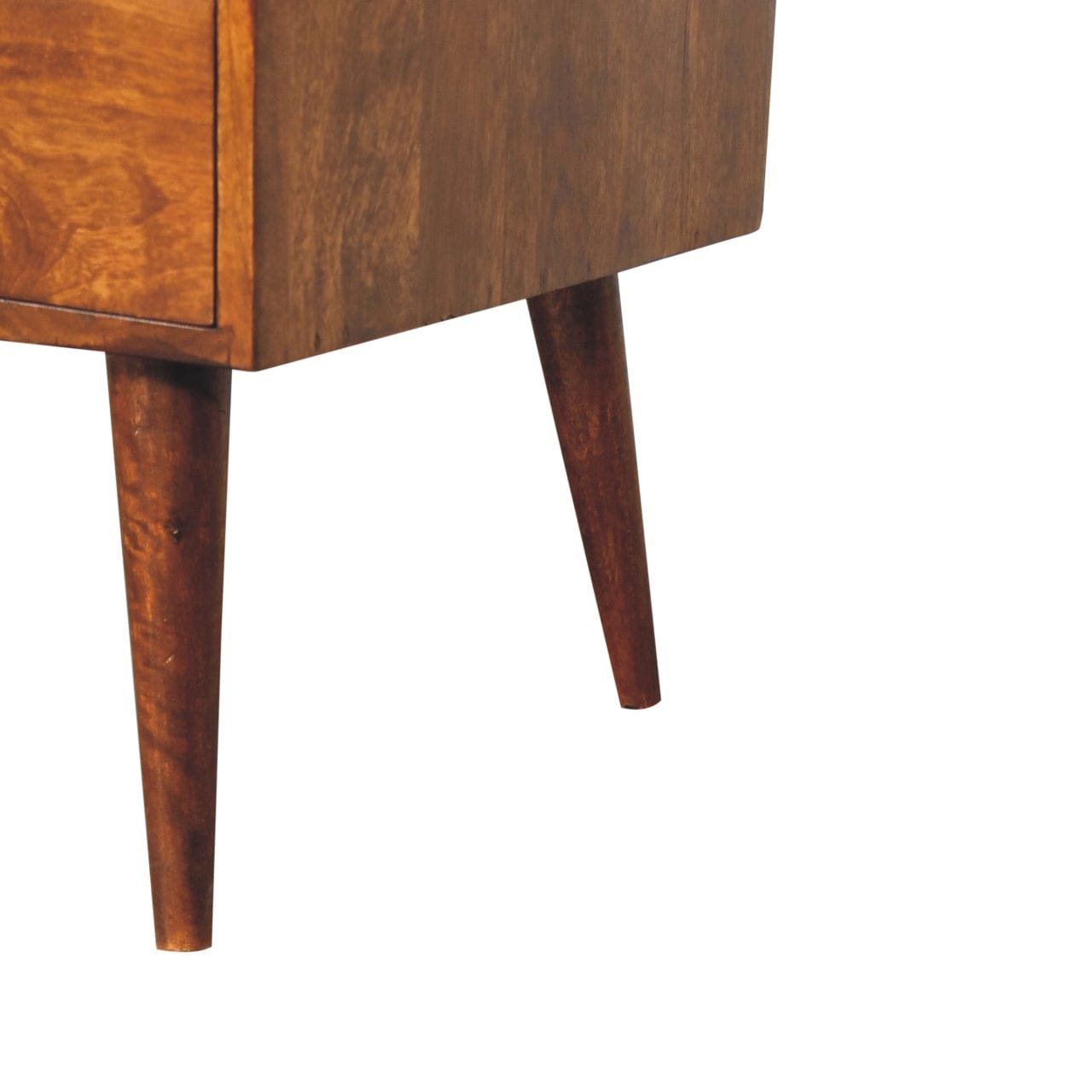 Handcrafted Elevated Chestnut Coffee Table - Solid Mango Wood Living Room Table - product view 7 showing handcrafted...