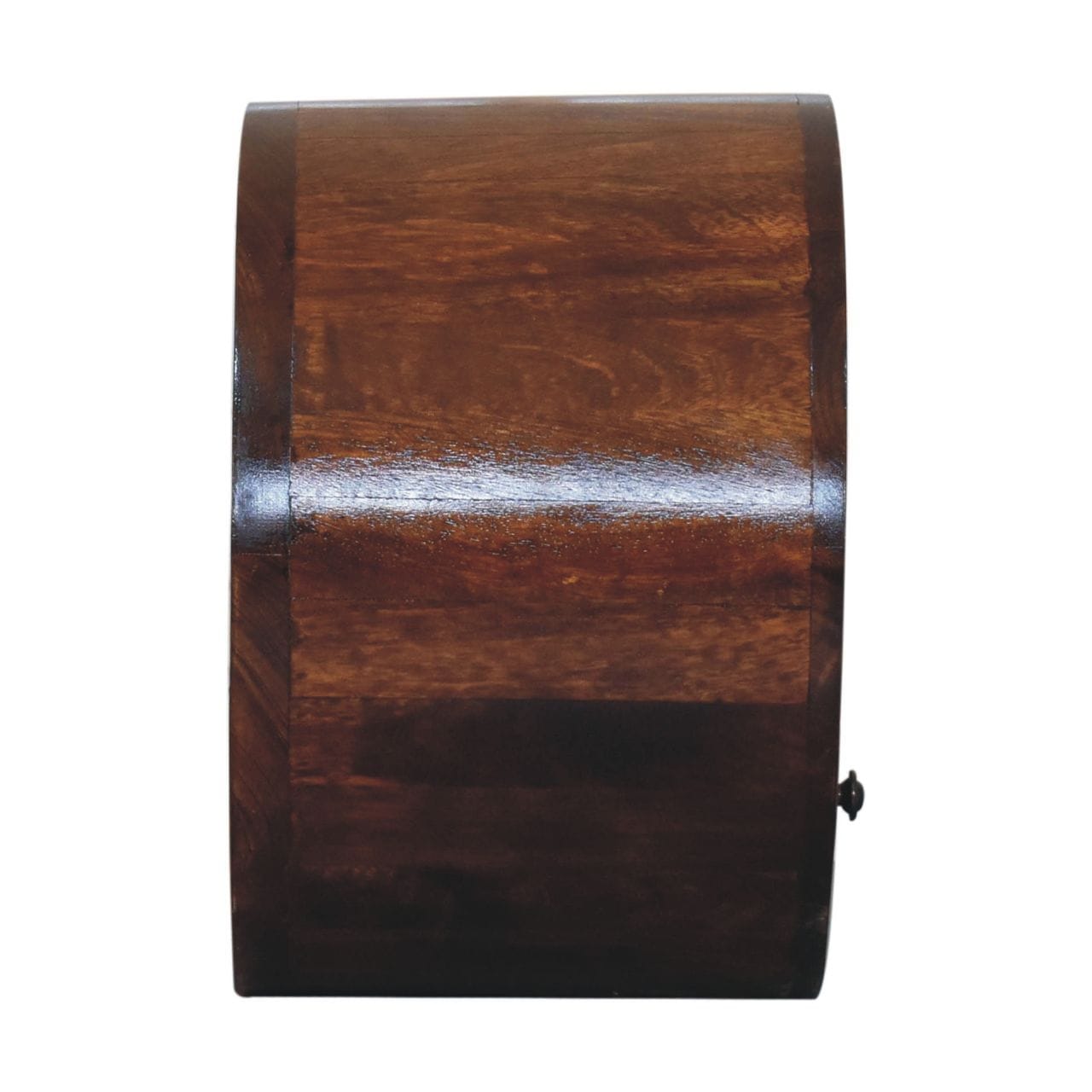Handcrafted Floating Circle Chestnut Nightstand - Solid Mango Wood Bedside Table for Bedroom - product view 8 showing...
