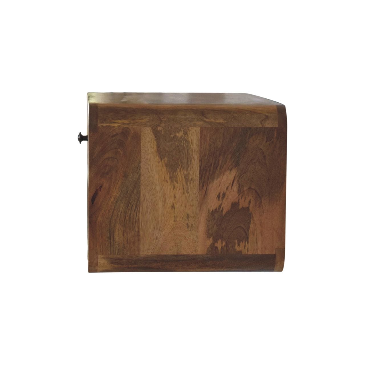 Handcrafted Floating Curve Open Slot Nightstand - Solid Mango Wood Bedside Table for Bedroom - product view 8 showing...