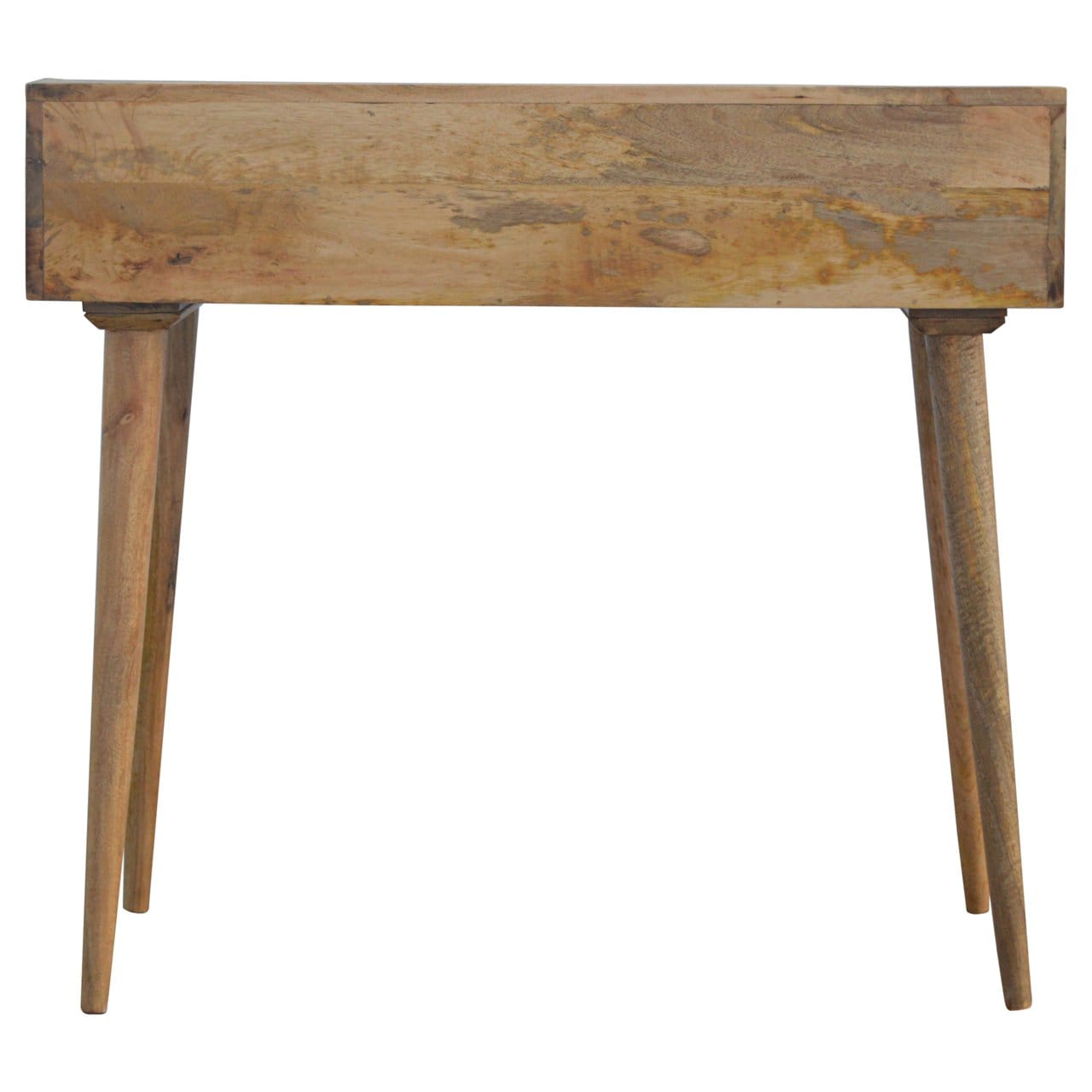 Handcrafted Gallery Back Shell Writing Desk - Solid Mango Wood Writing Table for Home Office - product view 8 showing...