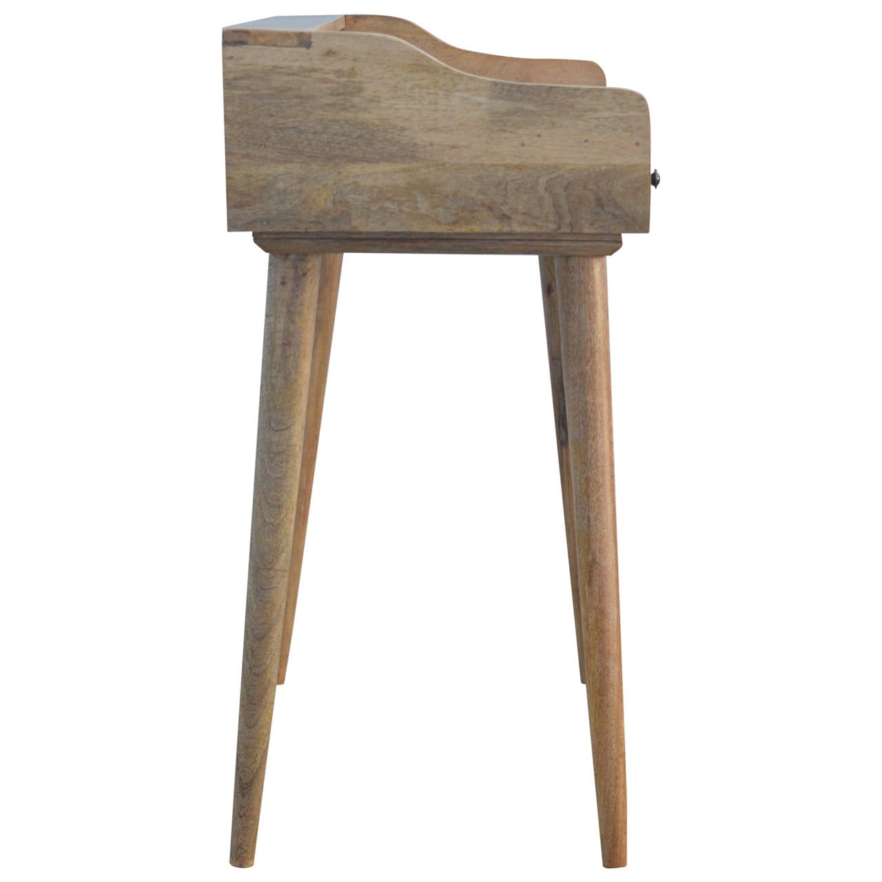 Handcrafted Gallery Back Shell Writing Desk - Solid Mango Wood Writing Table for Home Office - product view 7 showing...