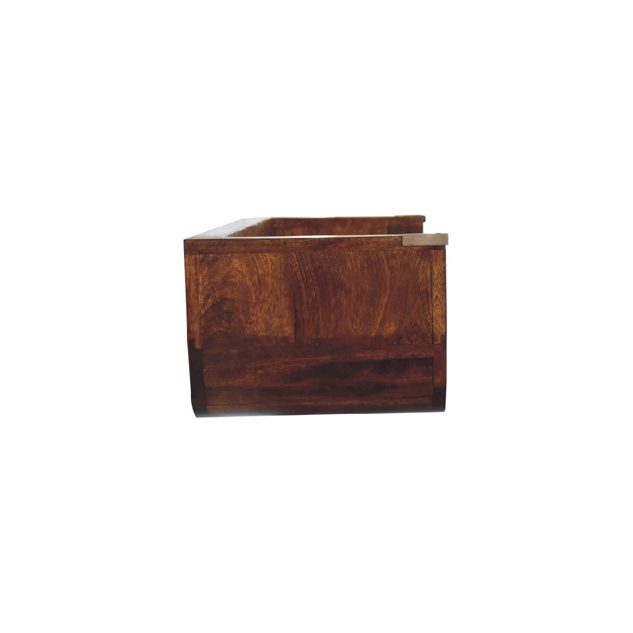 Handcrafted Indira Chestnut Floating Console Table - Entryway & Hallway Table in Solid Mango Wood - product view 9...