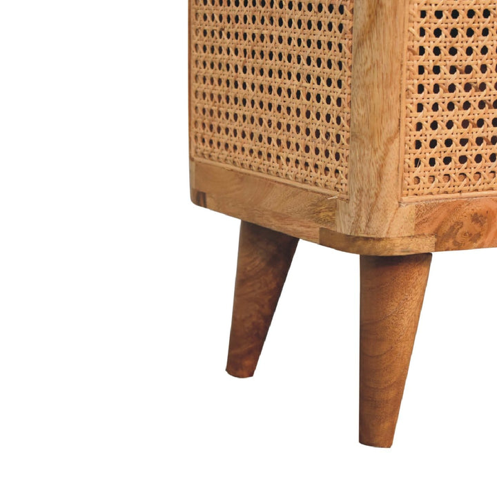 Handcrafted Larissa Lid-up Storage Stool - Solid Mango Wood Accent Seating - product view 8 showing handcrafted solid...