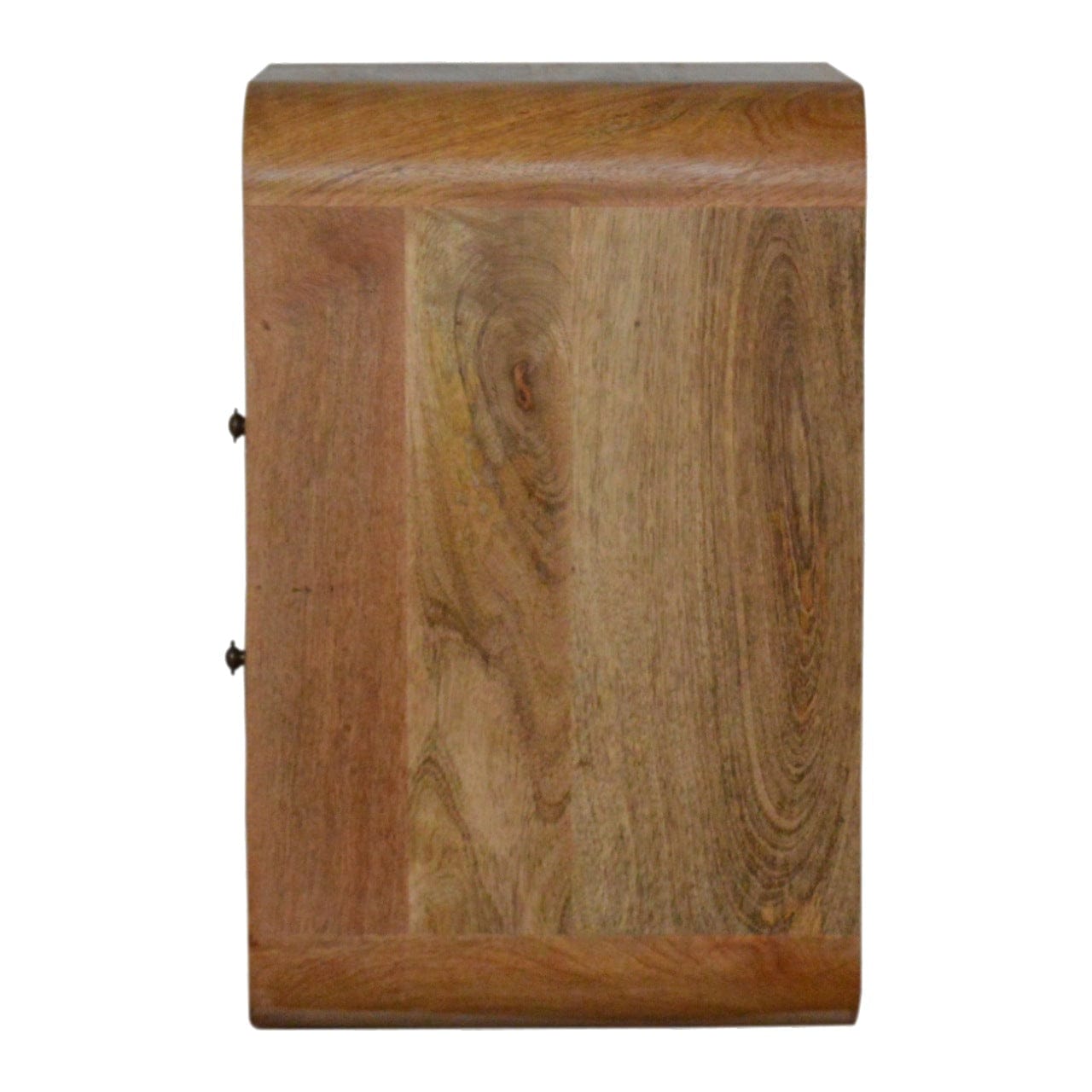 Handcrafted London Nightstand - Solid Mango Wood Bedside Table for Bedroom - product view 7 showing handcrafted solid...