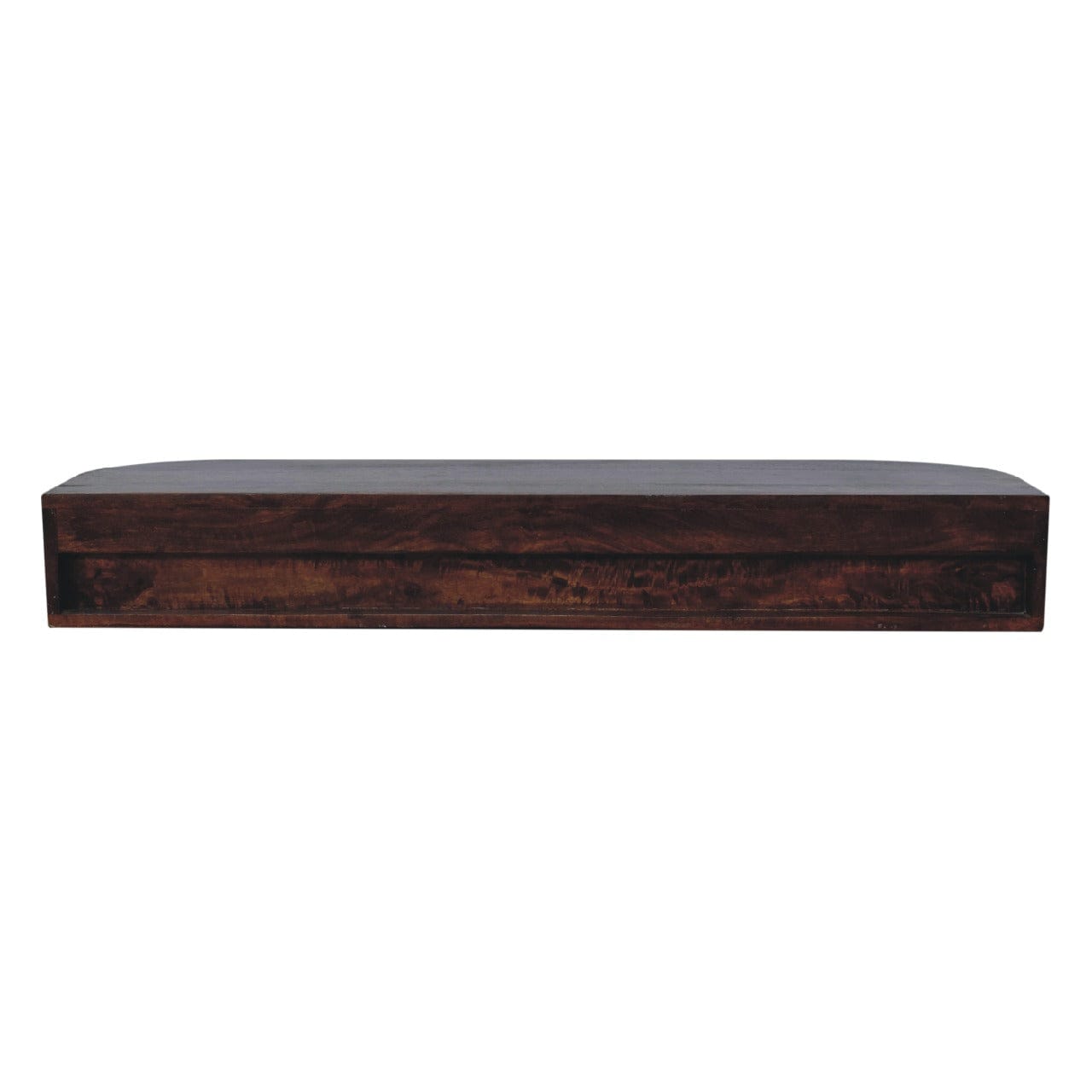 Handcrafted Lunar 2 Drawer Floating Console Table - Entryway & Hallway Table in Solid Mango Wood - product view 9 showing...