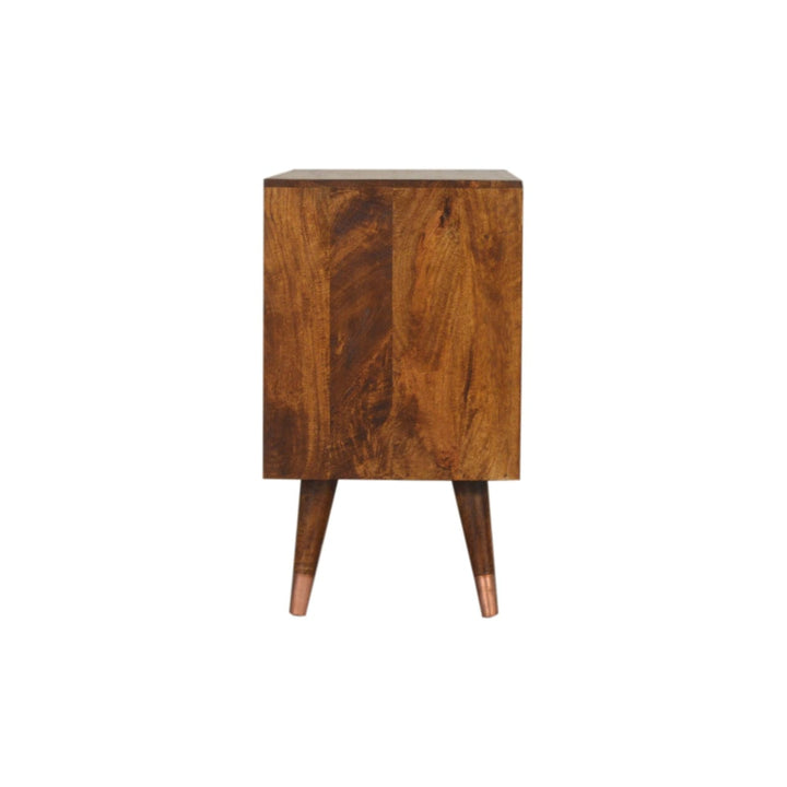 Handcrafted Manila Copper Sideboard - Solid Mango Wood Buffet Cabinet for Dining Room - product view 6 showing...