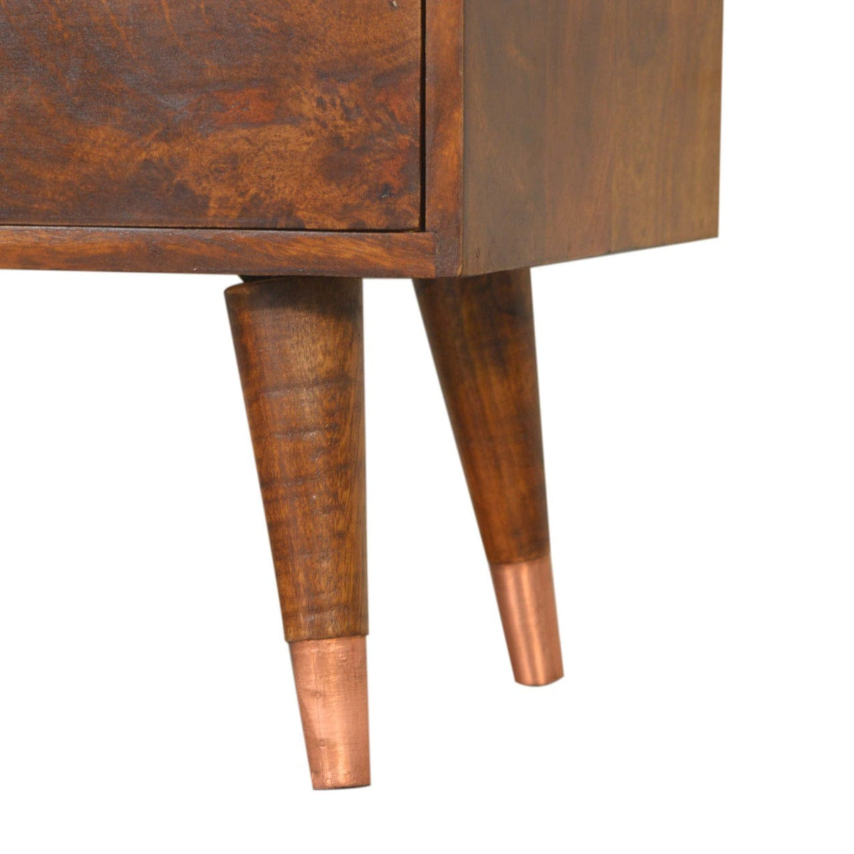 Handcrafted Manila Copper Sideboard - Solid Mango Wood Buffet Cabinet for Dining Room - product view 5 showing...
