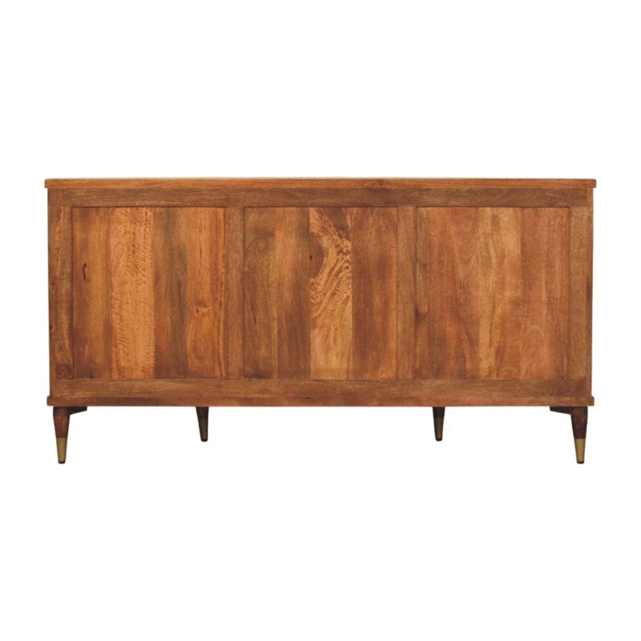 Handcrafted Ravello Curved 4-Door Sideboard - Solid Mango Wood Buffet Cabinet for Dining Room - product view 9 showing...