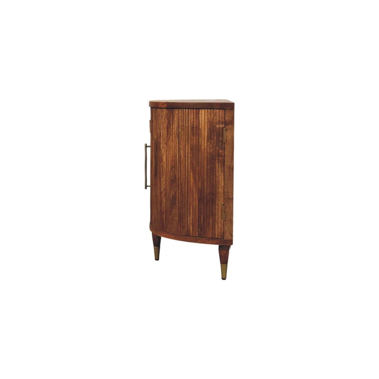 Handcrafted Ravello Curved 4-Door Sideboard - Solid Mango Wood Buffet Cabinet for Dining Room - product view 8 showing...