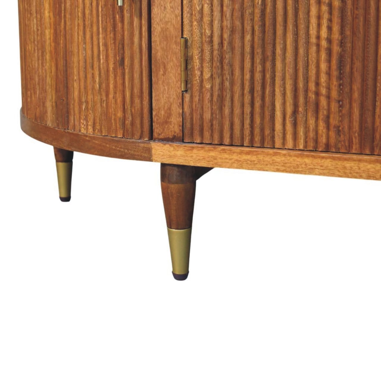 Handcrafted Ravello Curved 4-Door Sideboard - Solid Mango Wood Buffet Cabinet for Dining Room - product view 7 showing...