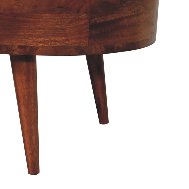 Honey Caramel Coffee Table - Solid Mango Wood Center Table for Living Room - product view 7 showing handcrafted solid...