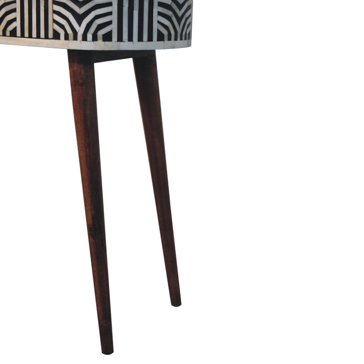 Honey Caramel Edessa Bone Inlay Console Table - Solid Mango Wood Hallway Table for Entryway - product view 7 showing...