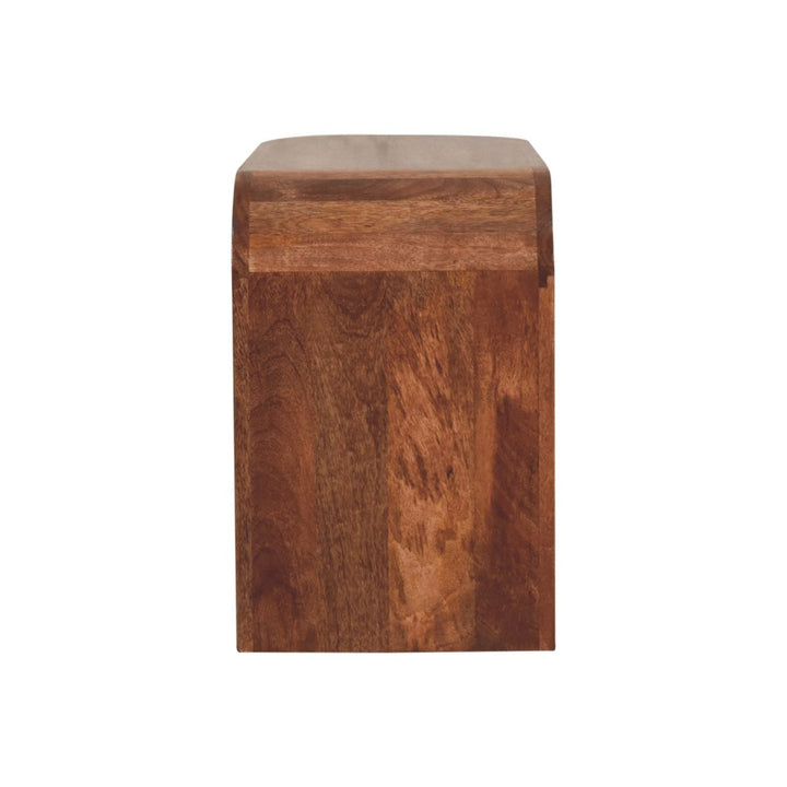 Honey Caramel Serenity Coffee Table - Solid Mango Wood Center Table for Living Room - product view 8 showing handcrafted...