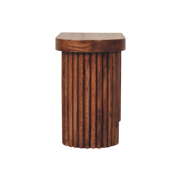 Honey Caramel Serenity Coffee Table - Solid Mango Wood Center Table for Living Room - product view 7 showing handcrafted...