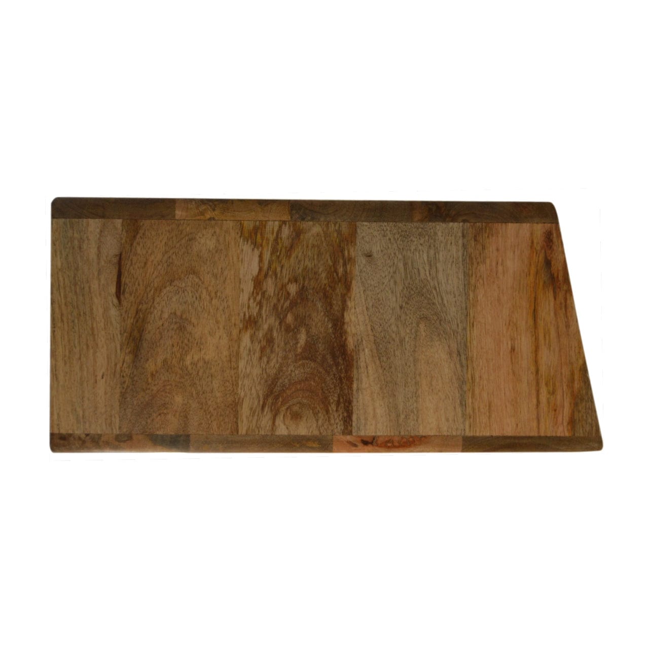 Inclined Floating Nightstand - Solid Mango Wood Bedside Table for Bedroom - product view 6 showing handcrafted solid...