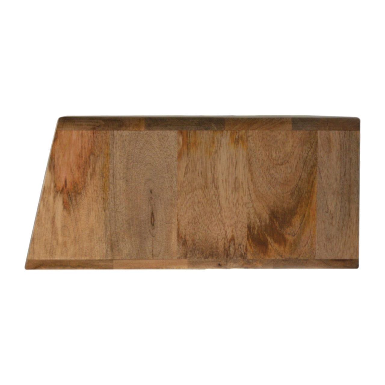 Inclined Floating Nightstand - Solid Mango Wood Bedside Table for Bedroom - product view 5 showing handcrafted solid...