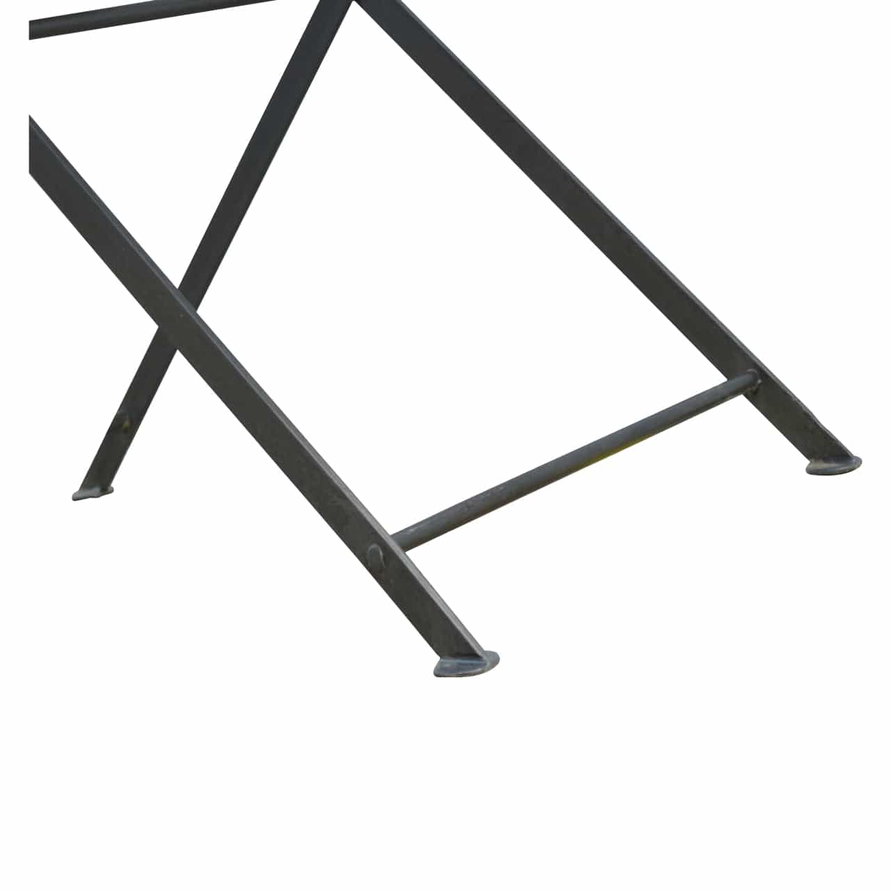 Industrial Metal Butler Tray in Solid Mango Wood - product view 5 showing handcrafted solid mango wood furniture