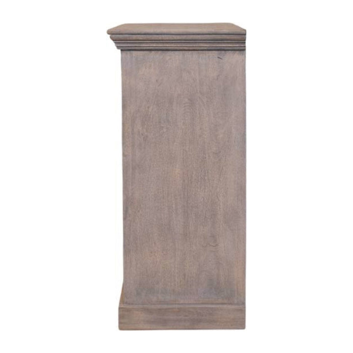 Jaipur Lattice Sideboard - Solid Mango Wood Buffet Cabinet for Dining Room - product view 9 showing handcrafted solid...