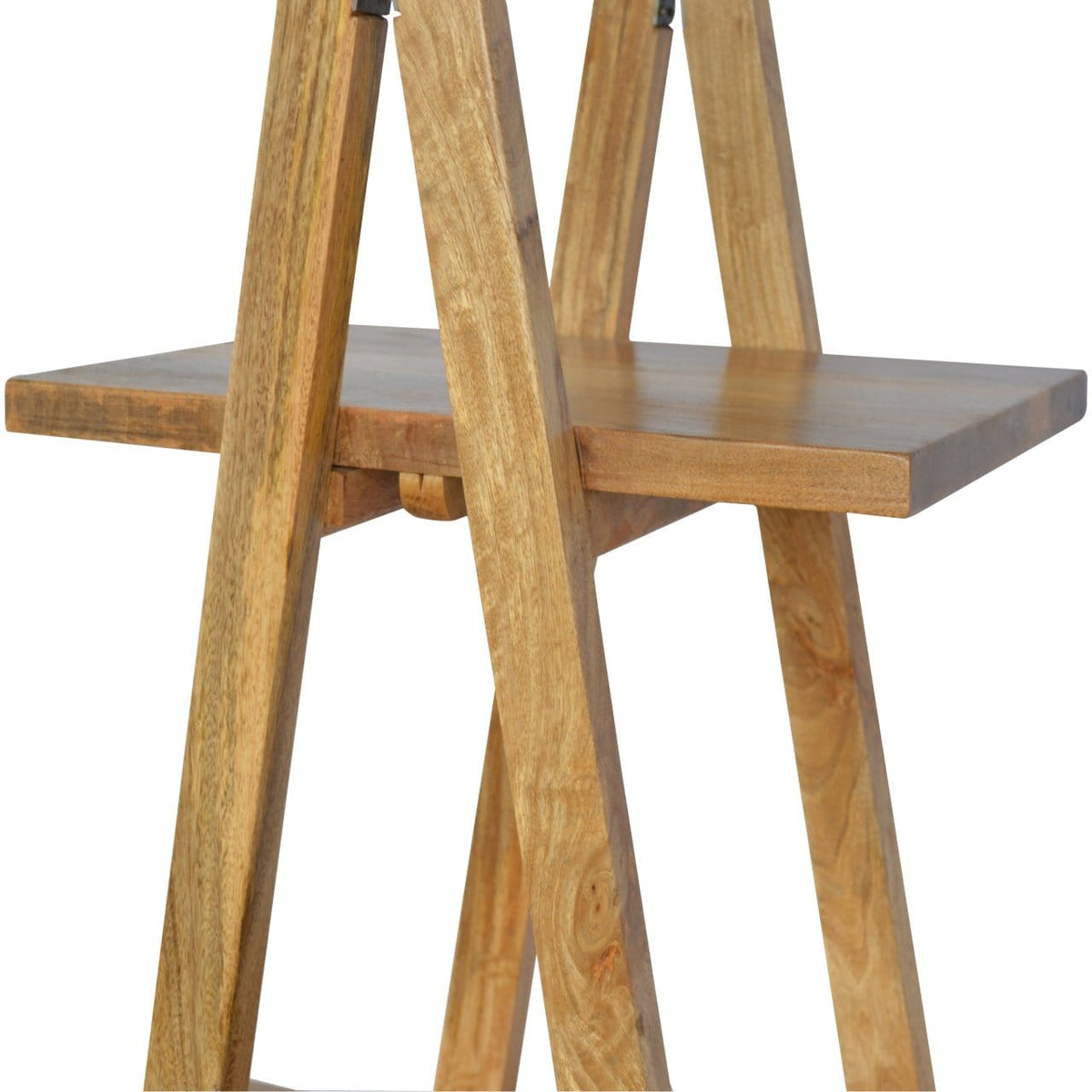 Ladder Style Open Display Unit - Solid Mango Wood Bookcase for Living Room - product view 7 showing handcrafted solid...