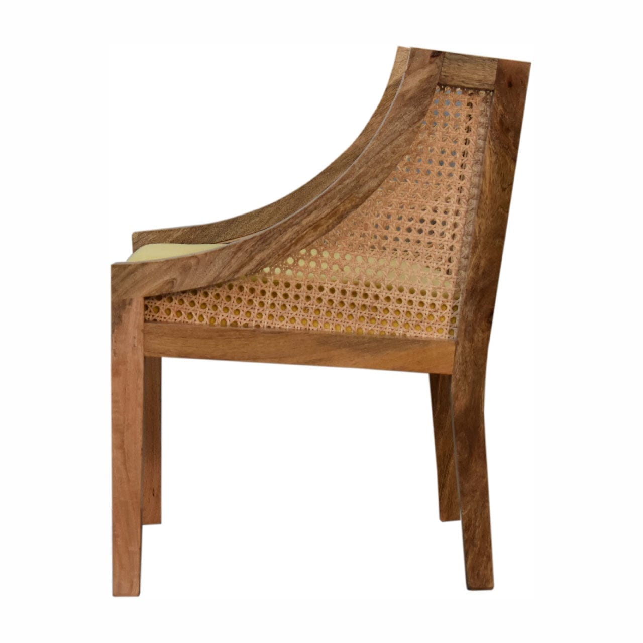 Larissa Cotton Chair with Crafted from Solid Mango Wood - product view 8 showing handcrafted solid mango wood chair