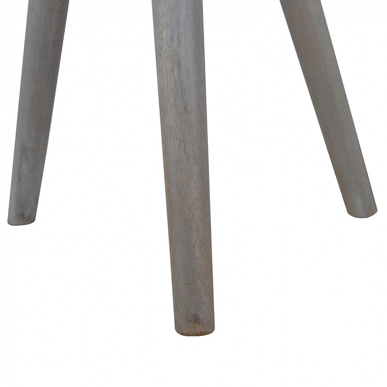 Lulu Round Tripod End Table - Solid Mango Wood Side Table for Living Room - product view 4 showing handcrafted solid...