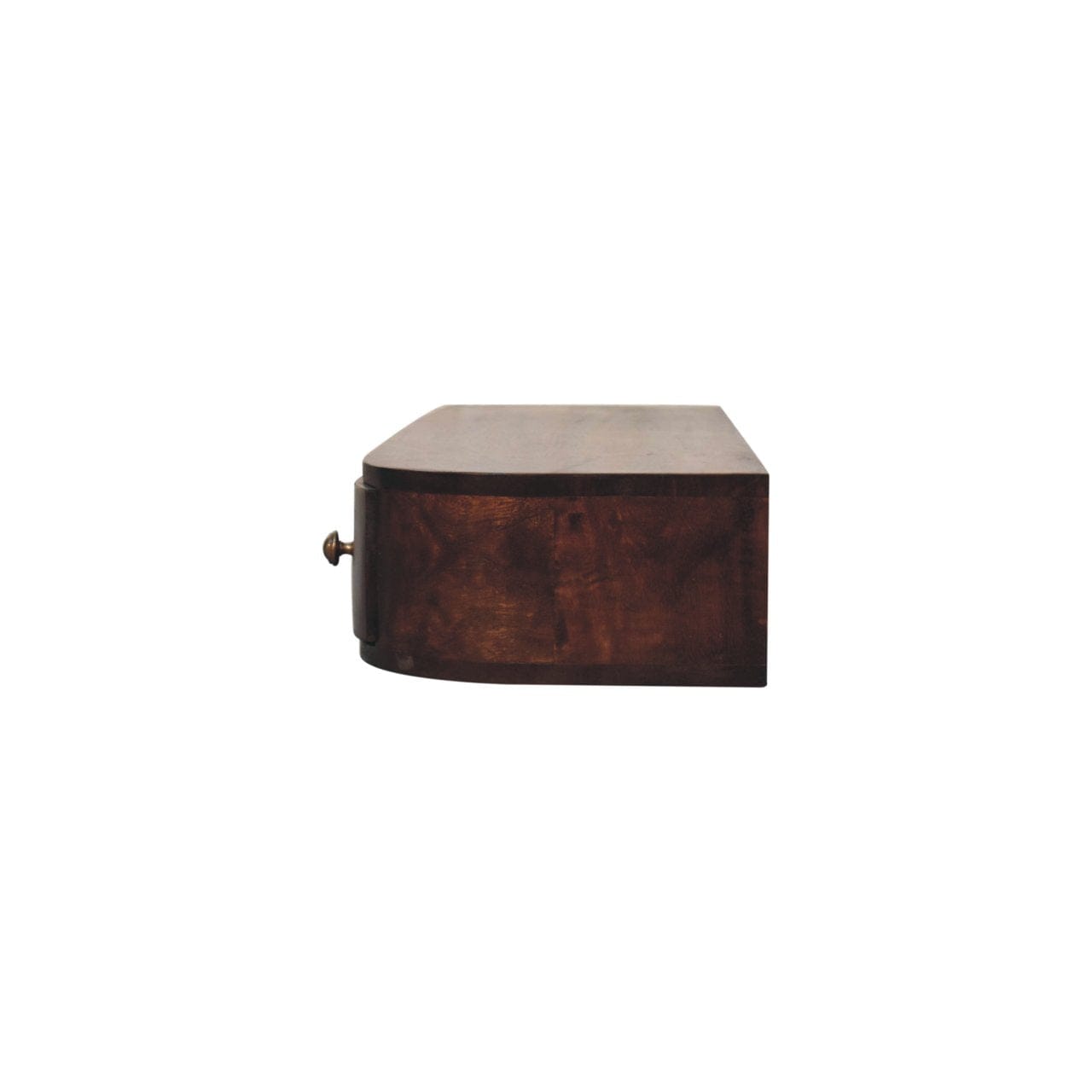 Lunar 2 Drawer Wall Mounted California Walnut Console Table - Entryway & Hallway Table - product view 8 showing...