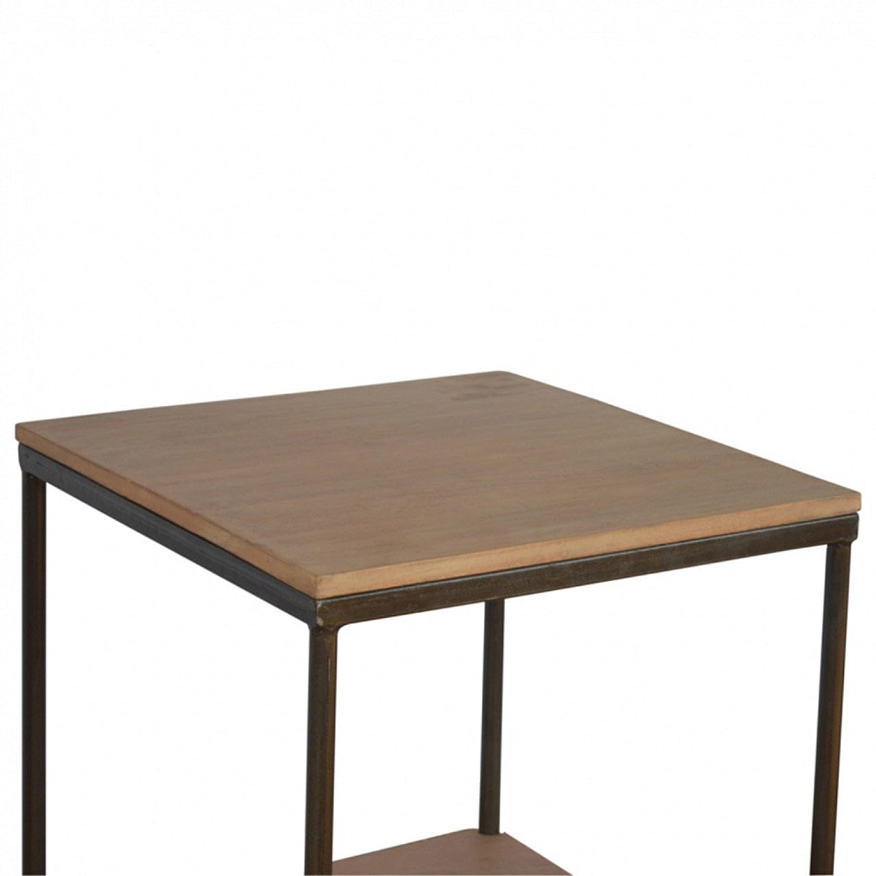 Mango Wood End Table - Solid Mango Wood Side Table for Living Room - product view 6 showing handcrafted solid mango wood...