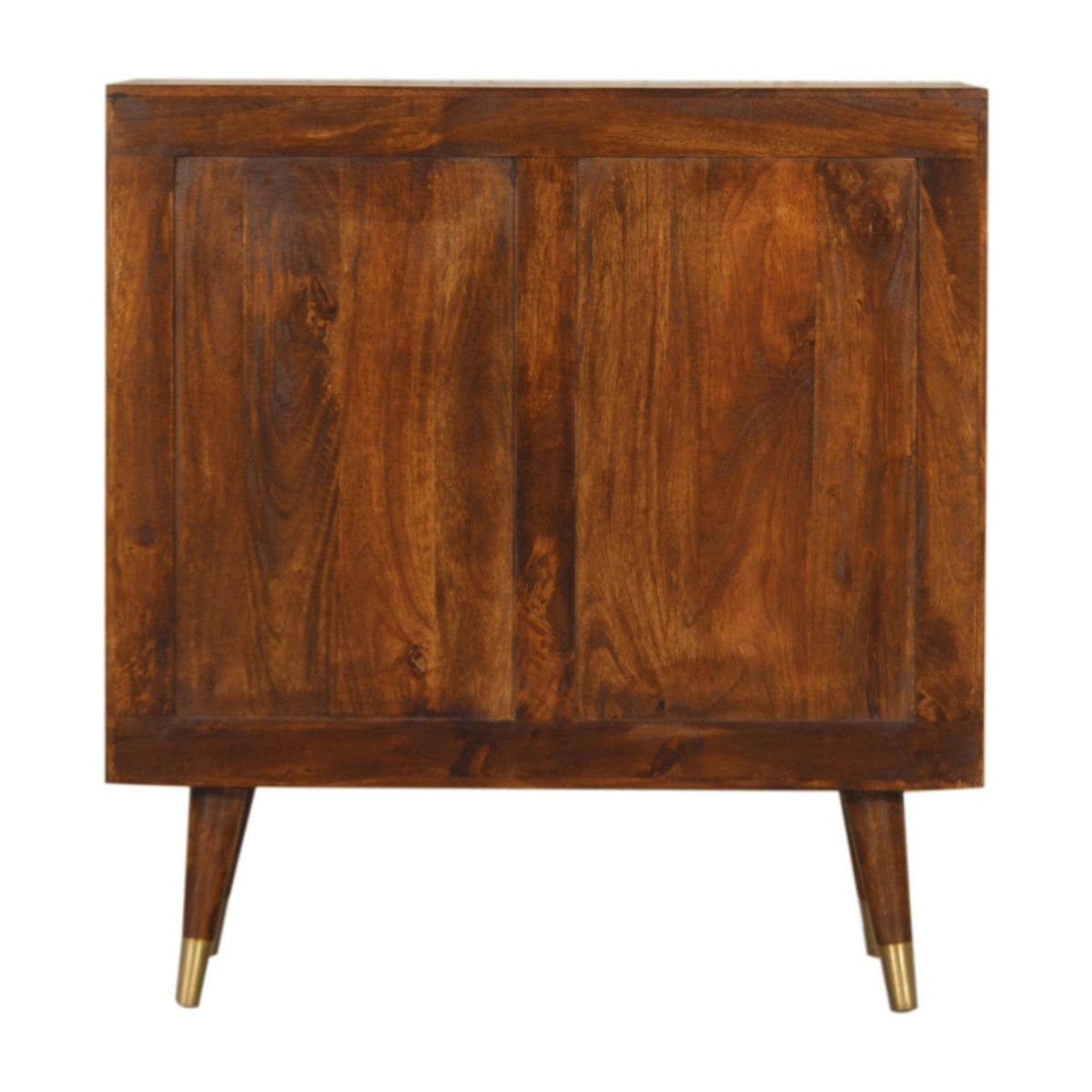 Manila Gold Dresser - Solid Mango Wood Storage Chest for Bedroom - product view 8 showing handcrafted solid mango wood...