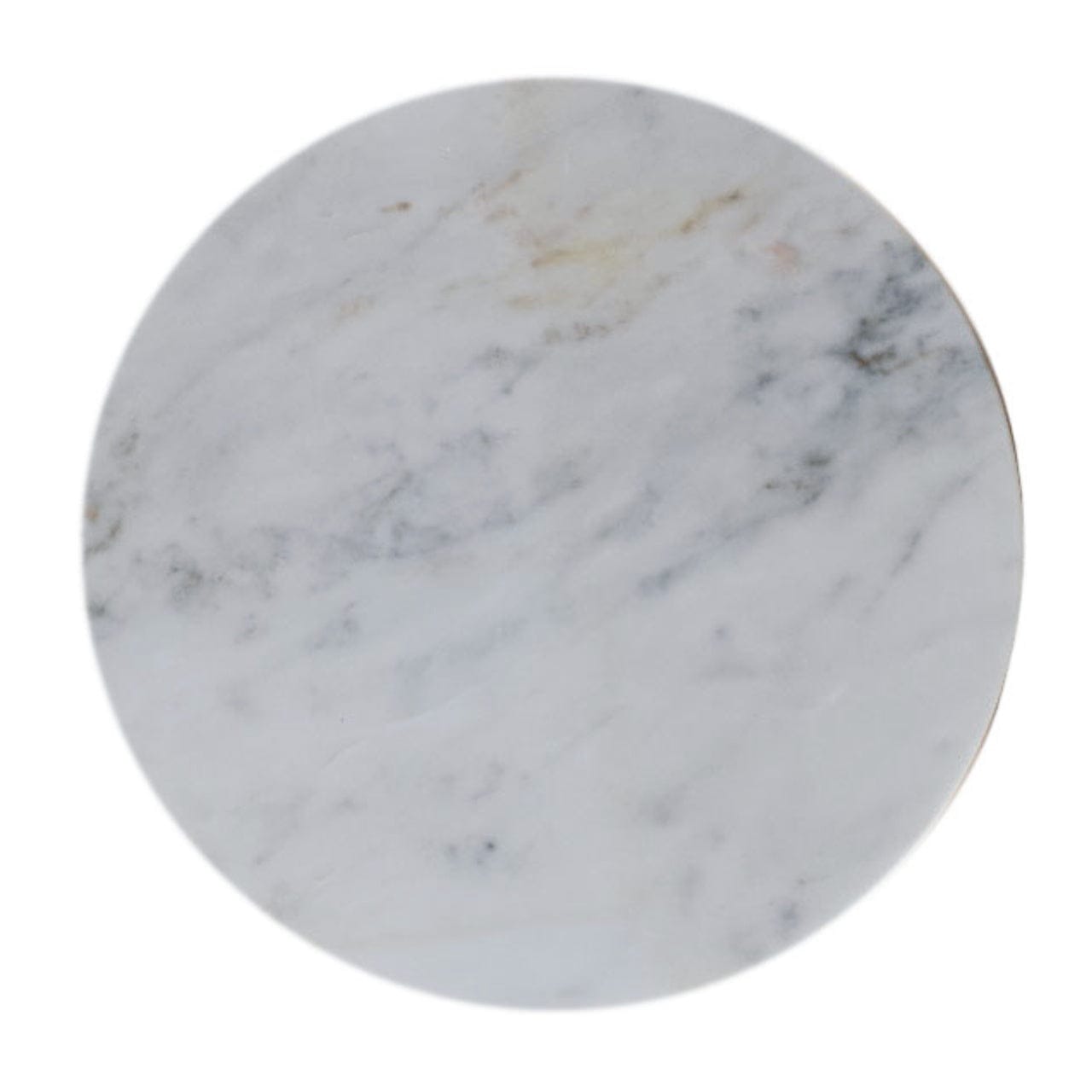 Marble Top Bulla End Table - Solid Mango Wood Side Table for Living Room - product view 7 showing handcrafted solid mango...
