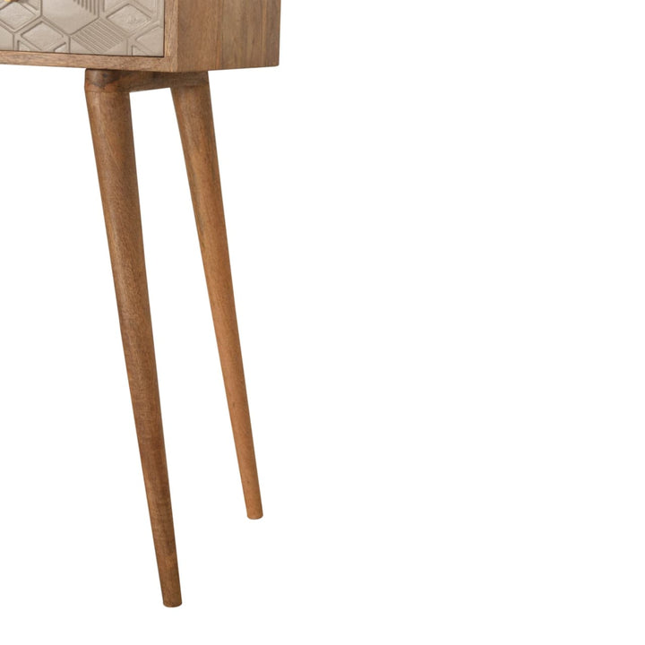 Mid-Century Modern Acadia Console Table - Solid Mango Wood Hallway Console for Entryway - product view 6 showing...