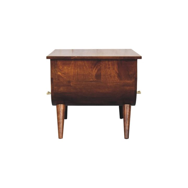 Mid-Century Modern Agra Coffee Table - Solid Mango Wood Center Table for Living Room - product view 8 showing handcrafted...