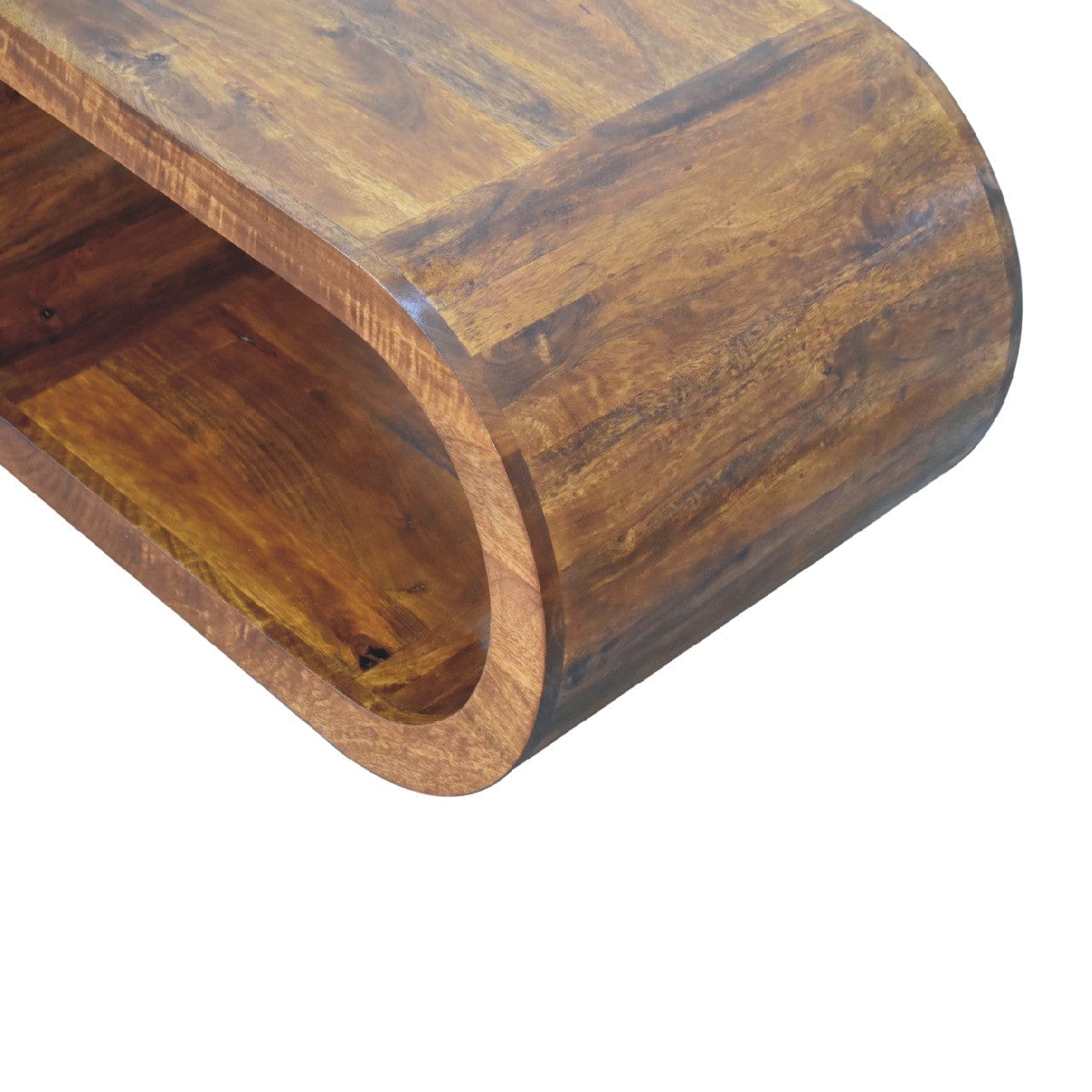 Handcrafted Coffee Table - Solid Mango Wood Center Table for Living Room - product view 8 showing handcrafted solid mango...