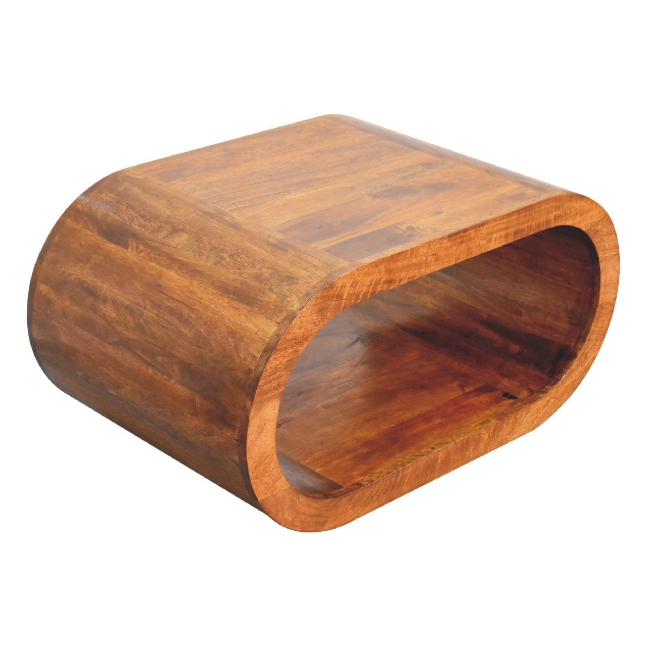 Handcrafted Coffee Table - Solid Mango Wood Center Table for Living Room - product view 7 showing handcrafted solid mango...