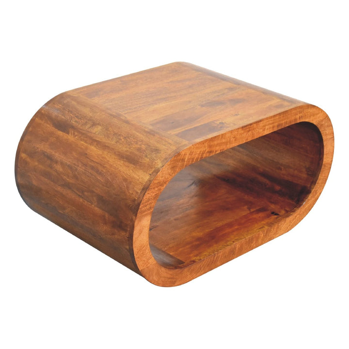 Handcrafted Coffee Table - Solid Mango Wood Center Table for Living Room - product view 7 showing handcrafted solid mango...