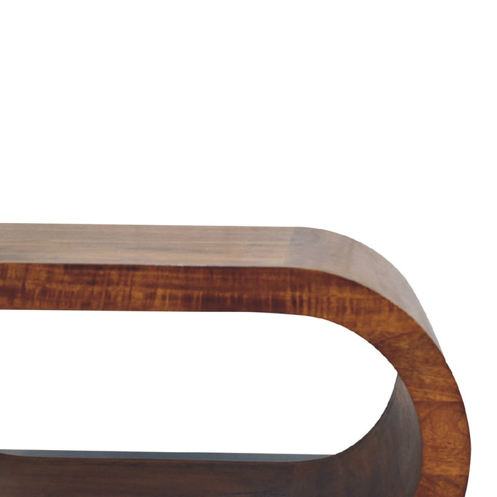 Handcrafted Coffee Table - Solid Mango Wood Center Table for Living Room - product view 6 showing handcrafted solid mango...