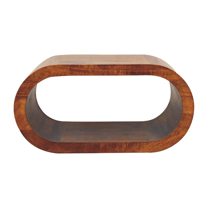Handcrafted Coffee Table - Solid Mango Wood Center Table for Living Room - product view 2 showing handcrafted solid mango...