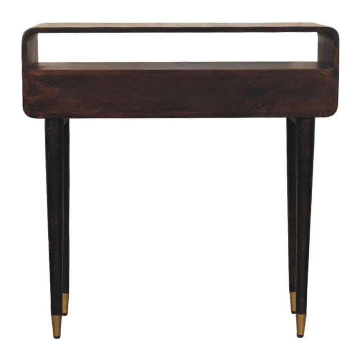 Mid-Century Modern Apollo Loop Console Desk - Entryway & Hallway Table in Solid Mango Wood - product view 9 showing...