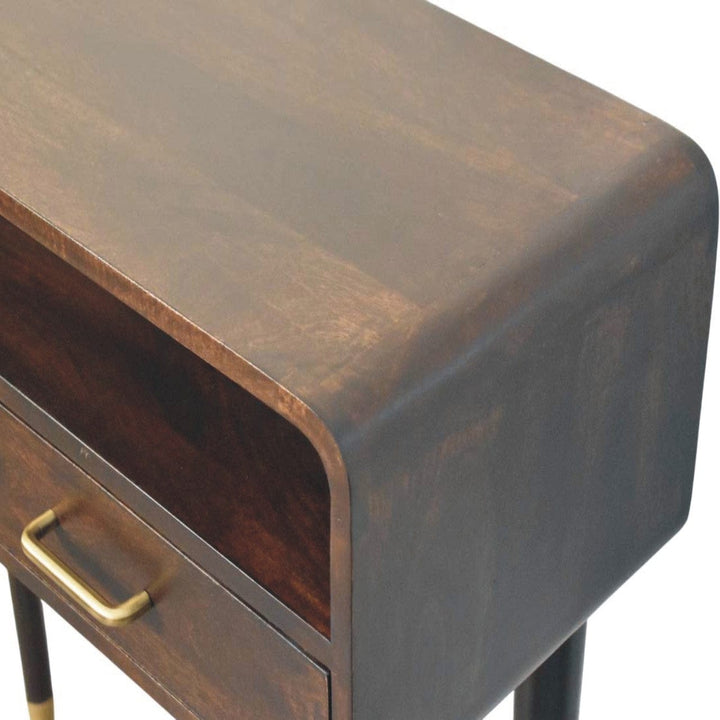Mid-Century Modern Apollo Loop Console Desk - Entryway & Hallway Table in Solid Mango Wood - product view 5 showing...
