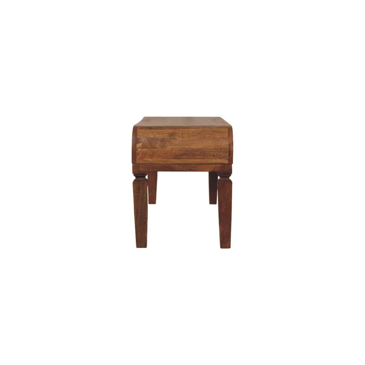 Arcus Coffee Table - Solid Mango Wood Center Table for Living Room - product view 9 showing handcrafted solid mango wood...