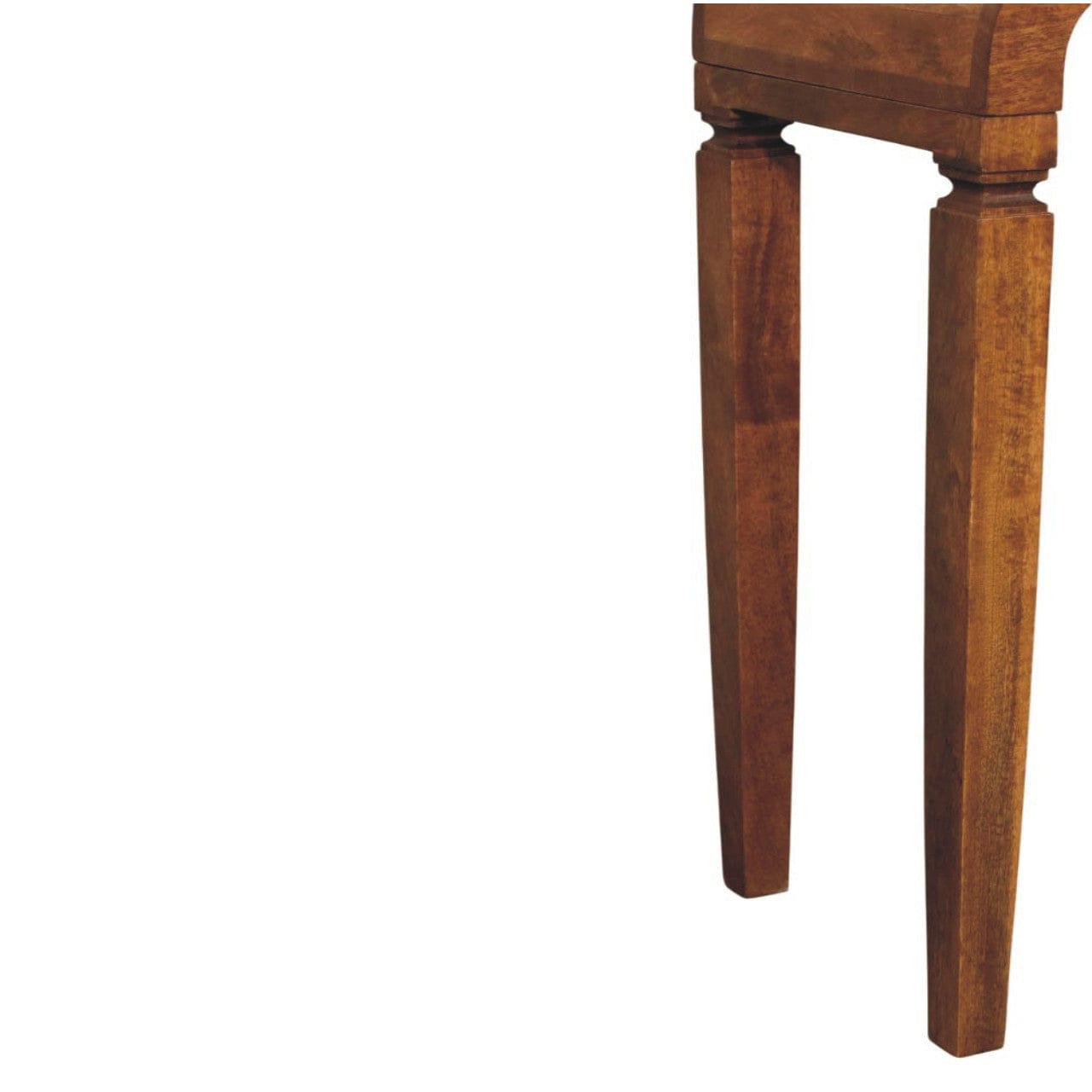 Arcus Console Table - Solid Mango Wood Hallway Console for Entryway - product view 7 showing handcrafted solid mango wood...