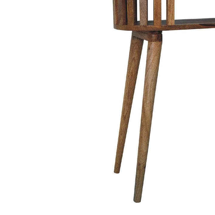 Mid-Century Modern Ariella Console Table - Solid Mango Wood Hallway Console for Entryway - product view 8 showing...