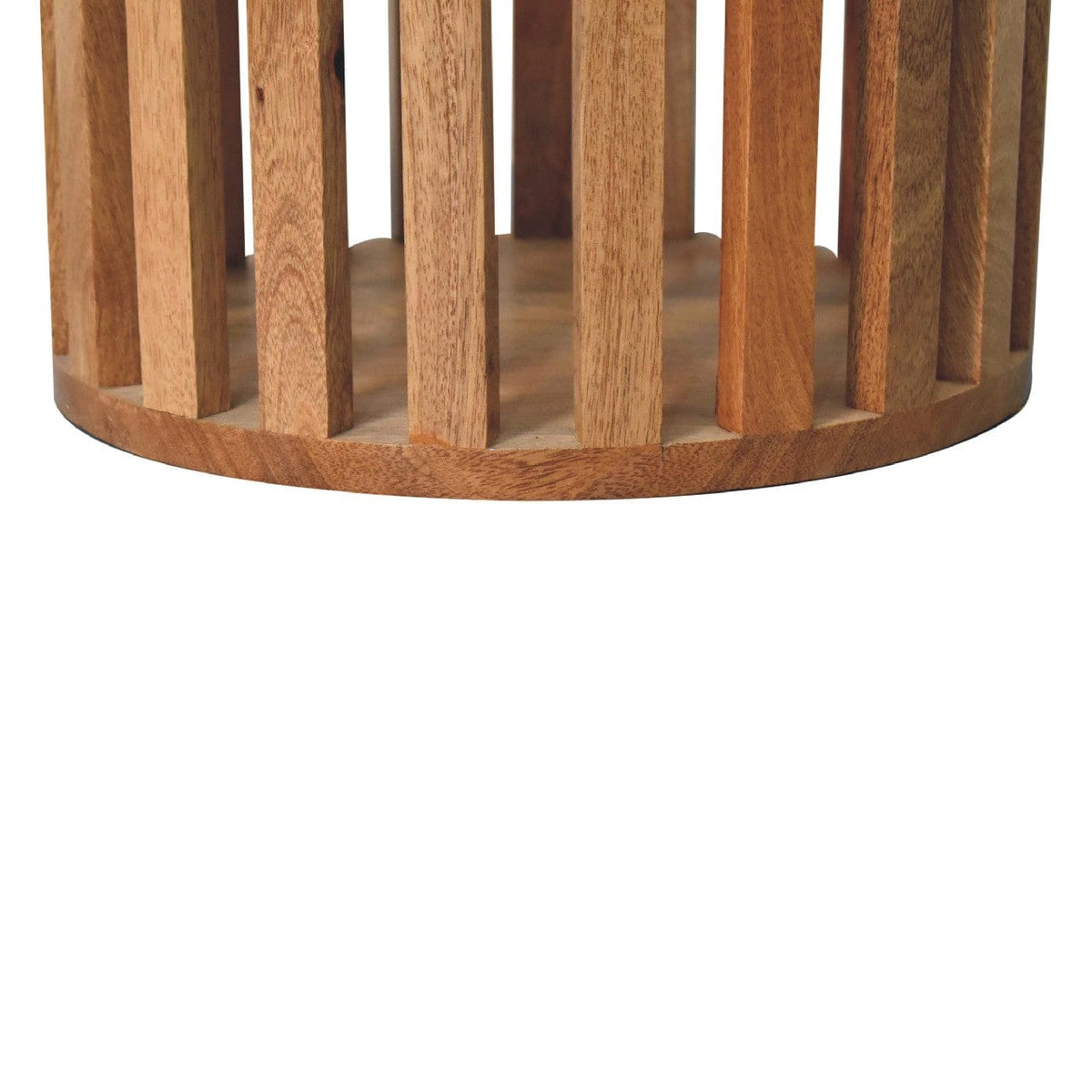 Mid-Century Modern Ariella End Table - Solid Mango Wood Side Table for Living Room - product view 7 showing handcrafted...