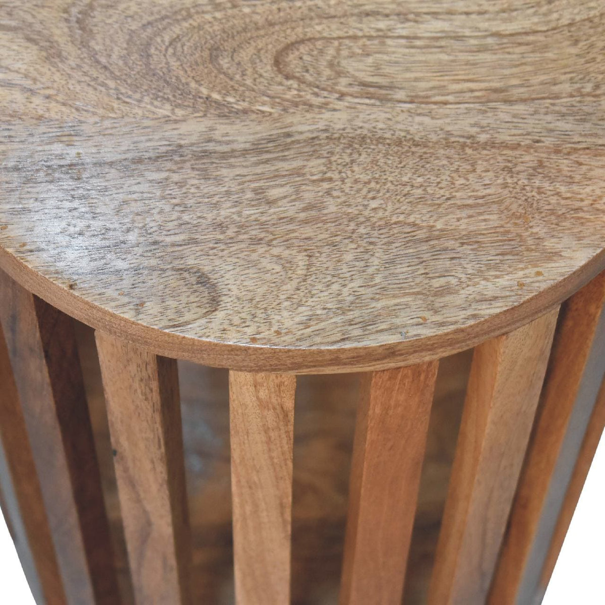 Mid-Century Modern Ariella End Table - Solid Mango Wood Side Table for Living Room - product view 5 showing handcrafted...