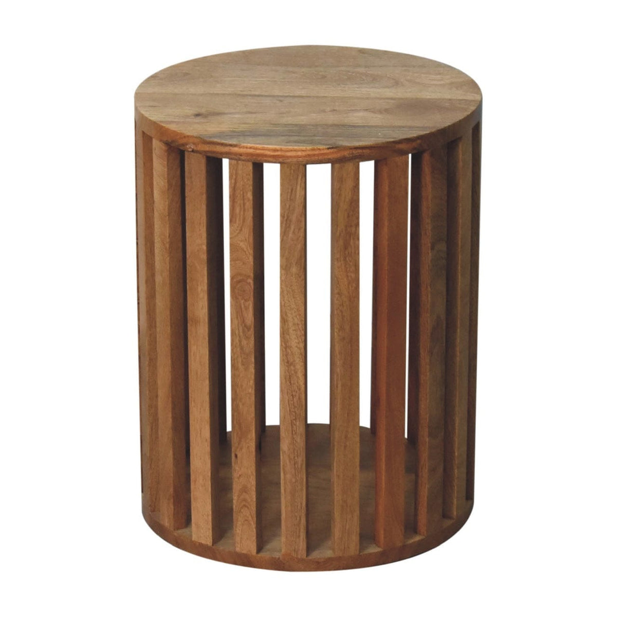 Mid-Century Modern Ariella End Table - Solid Mango Wood Side Table for Living Room - product view 3 showing handcrafted...