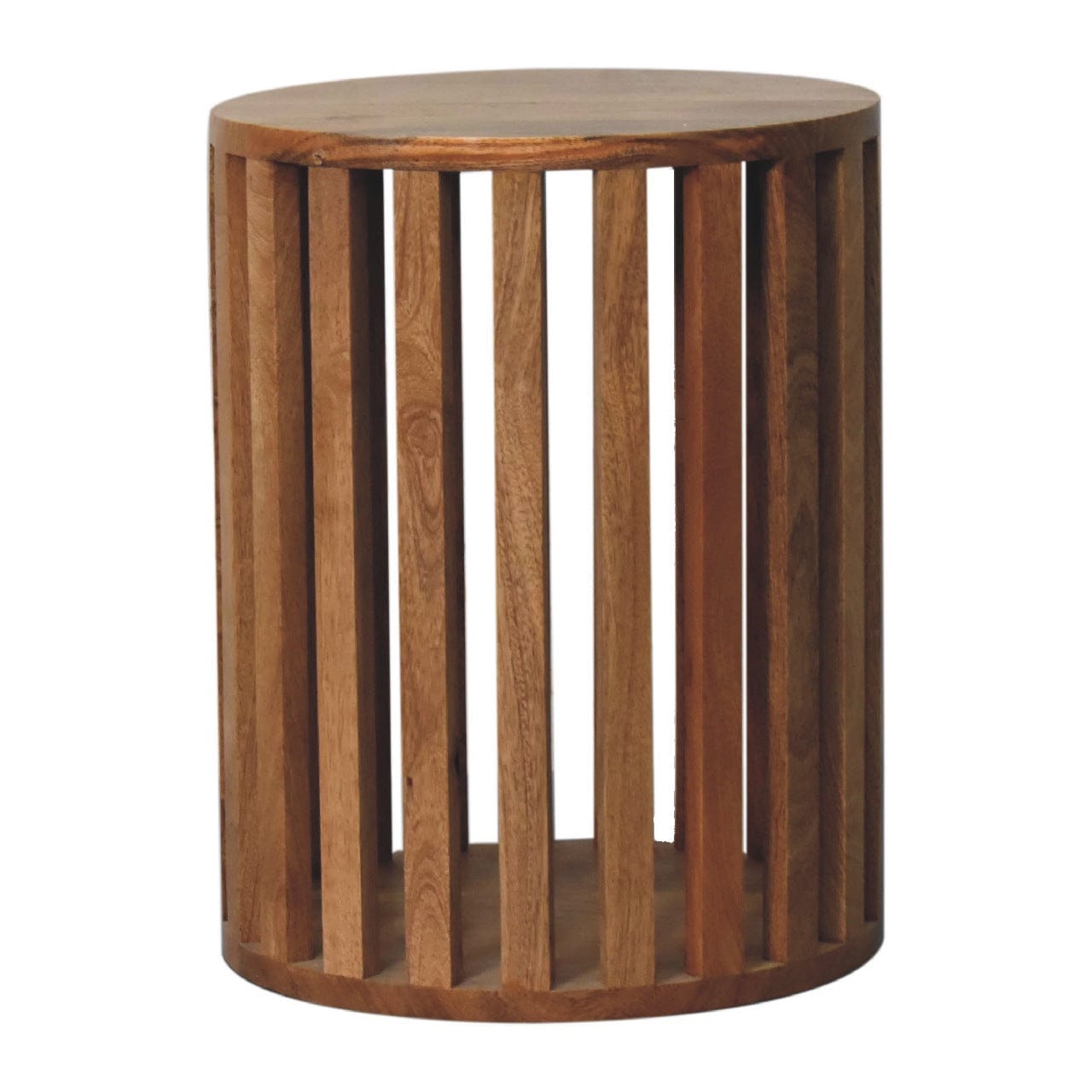 Mid-Century Modern Ariella End Table - Solid Mango Wood Side Table for Living Room - product view 2 showing handcrafted...