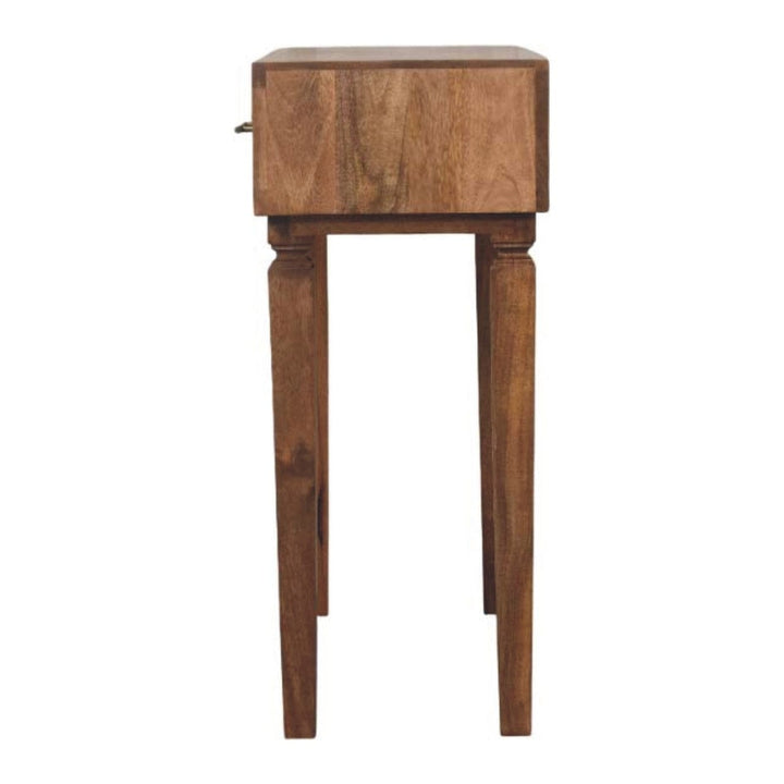 Mid-Century Modern Arno Console Table - Solid Mango Wood Hallway Console for Entryway - product view 8 showing...