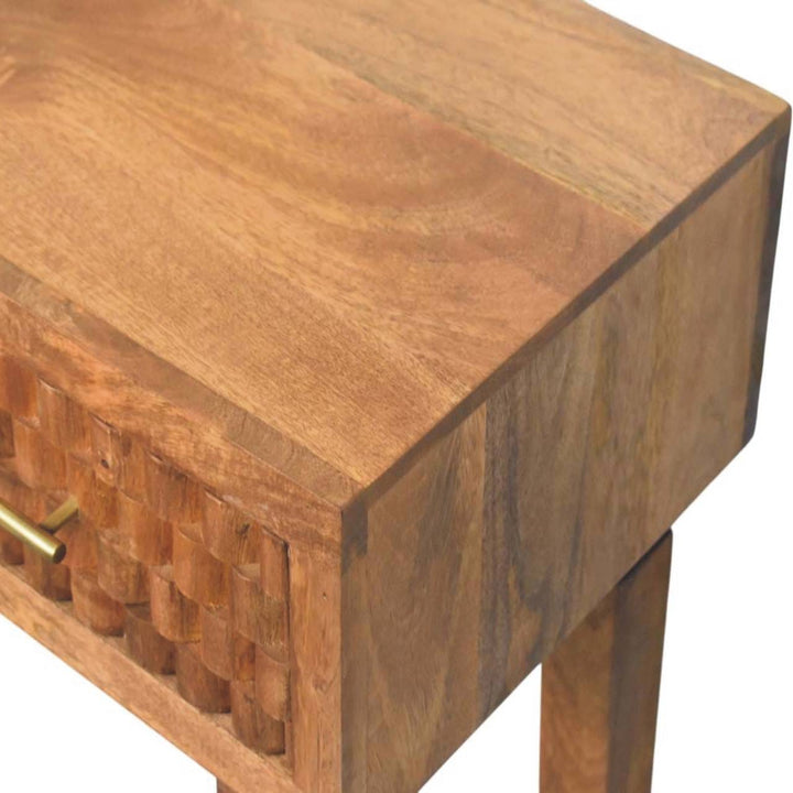 Mid-Century Modern Arno Console Table - Solid Mango Wood Hallway Console for Entryway - product view 5 showing...